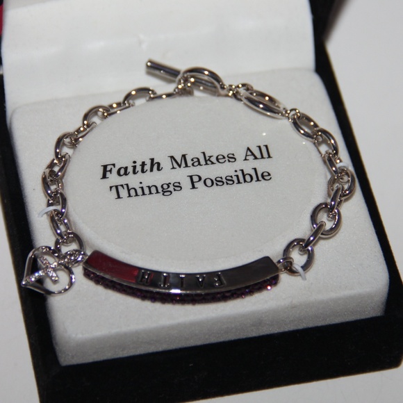 New! Faith Blessed Swarovski Crystal Bracelet - Picture 9 of 10